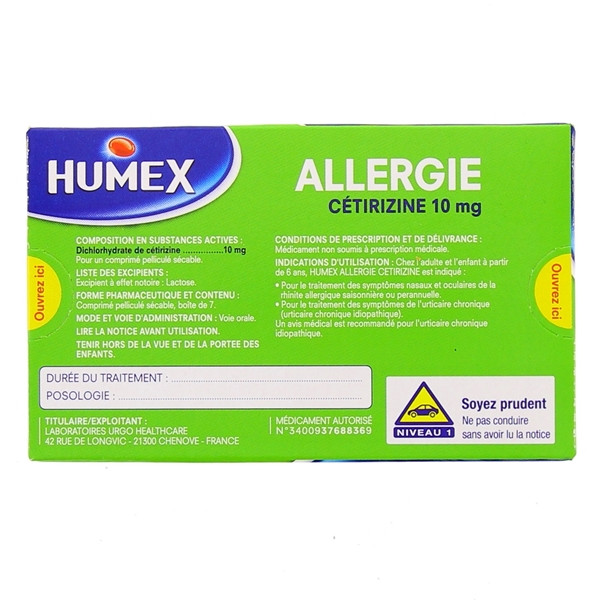 découvrez tout ce qu'il faut savoir sur la cétirizine : indications, prescription, effets secondaires et conseils d'utilisation pour un traitement efficace contre les allergies.